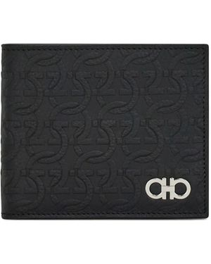 Ferragamo Gancini Leather Wallet - Black