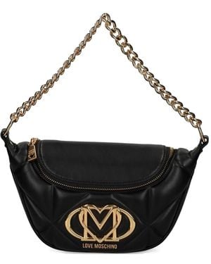 Love Moschino Gesteppte Schultertasche - Schwarz