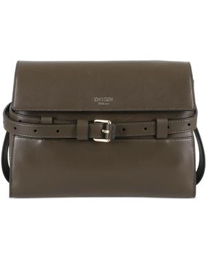 Moschino Leather Satchel Bag - Brown