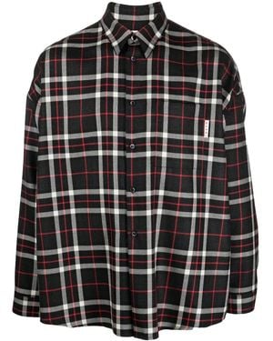 Marni Tartan Button-Down Shirt - Black