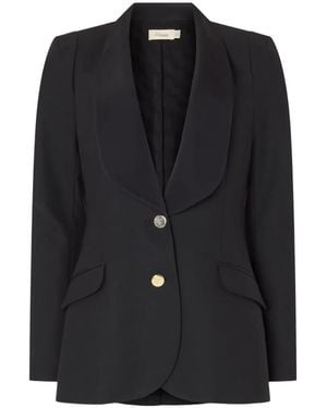 Temperley London Nyx Shawl-Lapel Blazer - Black