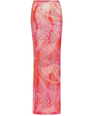 Donde Esteban Toronja Maxirock Aus Mesh - Pink