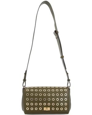 Anya Hindmarch Eyelet-Detail Shoulder Bag - White