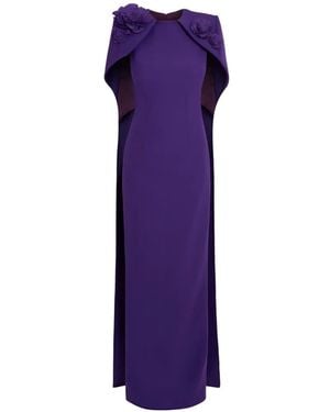 Safiyaa Lennox Maxi-Jurk Met Bloemenpatch - Paars
