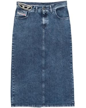 DIESEL De-Skye-S1 Midi Skirt - Blue