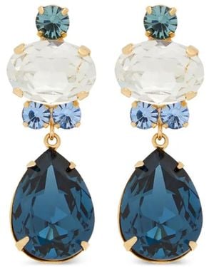 Jennifer Behr Catherine Teardrop Embellished Earrings - Blue