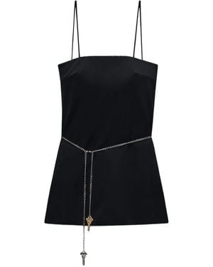 Alexander Wang Chain-Embellished Mini Dress - Black
