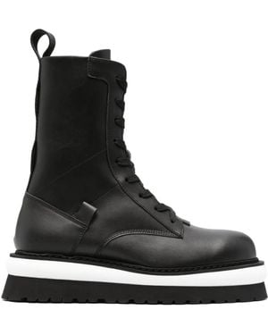 Gcds Botas con letras del logo - Negro