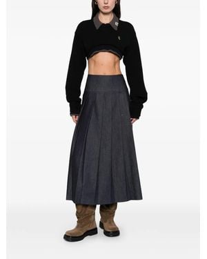 Maison Mihara Yasuhiro Layered Cropped Sweater - Black