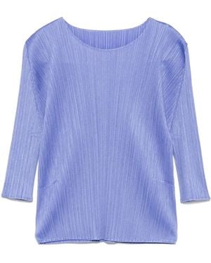 Pleats Please Issey Miyake Monthly Colors: March Tanktop - Blau