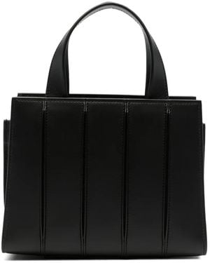 Max Mara Paneled Leather Tote Bag - Black