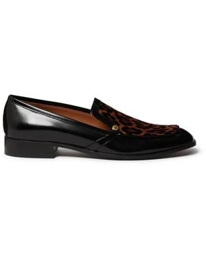 Stella McCartney Leopard-Print Loafers - Black