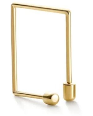 Shihara 18Kt Twist Square 02 Single Earring - White