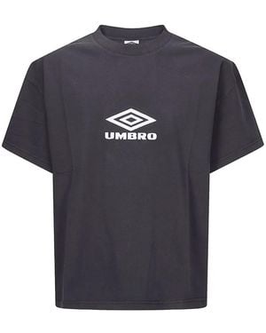 Umbro Logo-Embroidered Logo T-Shirt - Blue