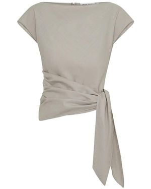 Anna Quan Ellis Knotted-Waist Blouse - Grey
