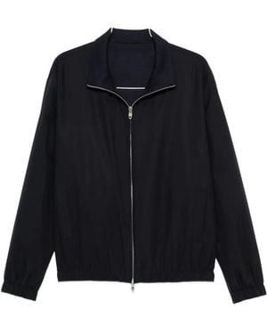 Umit Benan Zip-Up High-Neck Jacket - Blue