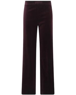 Antonelli Velvet Straight-Leg Pants - Blue