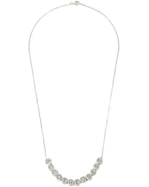 DAGGER Beaded Necklace - White