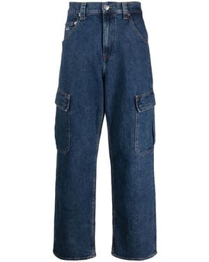 Tommy Hilfiger Straight-Leg Cargo Jeans - Blue
