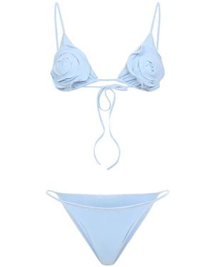 LaRevêche Floral-Appliqué Bikini - Blue