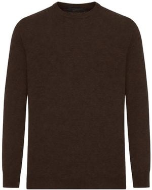 Zanone Fein Gestrickter Pullover - Braun