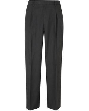 DUNST Pleated Tailored Trousers - Black