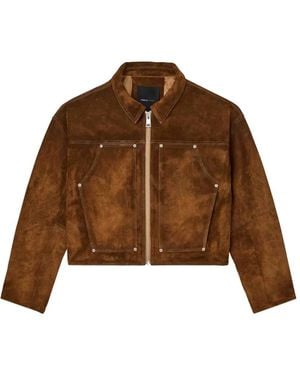 Purple Brand Suede Carpenter Jacket - Brown