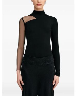 MARCELLA Ysabel Mock-Neck Top - Black