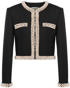 Moschino ビジュートリム ジャケット - ブラック