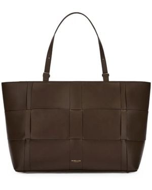 DeMellier Florence Woven-Leather Tote Bag - Brown