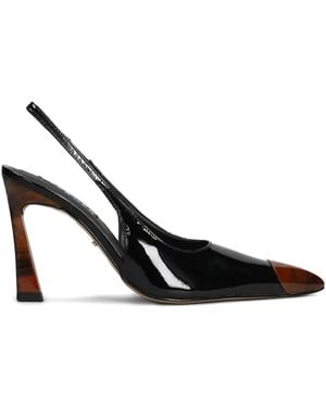 Werner Pointed-Toe Heel Court Shoes - Black