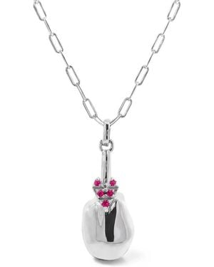 Di Volpe Milano Borsa Ruby Pendant - White