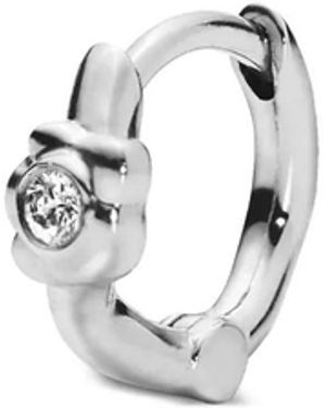 Maria Black 14Kt Flora Diamond Huggie Earring - White