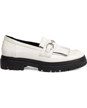 Lloyd Fringed Leather Loafers - White