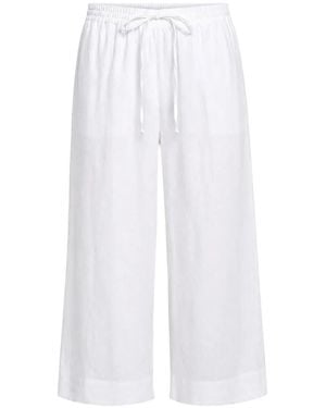 DKNY Pantalones Anchos Con Cordones - Blanco