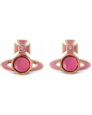 Vivienne Westwood Orb Crystal-Embellished Earrings - Pink