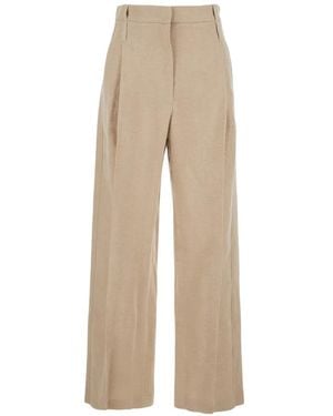 Tela Rubicon Pleated Pants - Natural