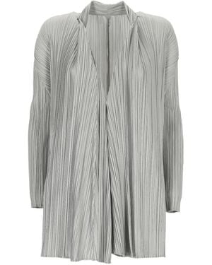 Pleats Please Issey Miyake Plissé-Effect Sweatshirt - Grey