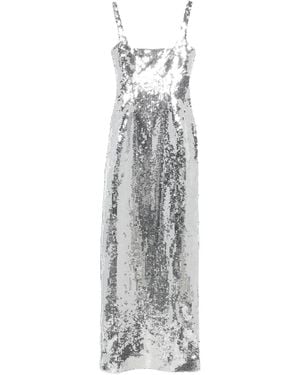 16Arlington Electra Sequin Square-Neck Gown - Grey