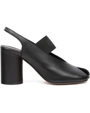 MM6 by Maison Margiela Anatomic Numeric Slingback - Black