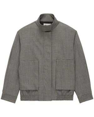 WE-AR4 Check High-Neck Jacket - Grey