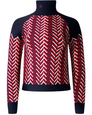 Perfect Moment Felpa Con Motivo Chevron - Rosso