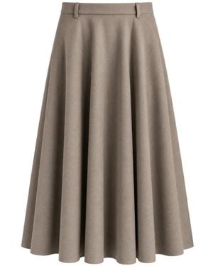 Max Mara A-Line Flared Skirt - Brown