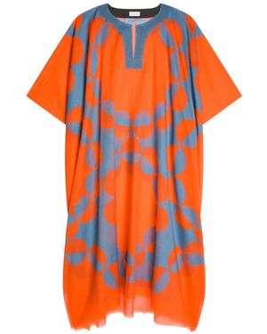 Dries Van Noten Printed Kaftan - Orange