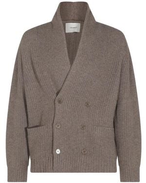 Lisa Yang Double-Breasted Ribbed-Knit Jumper - Brown