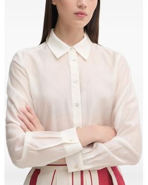Benetton Long-Sleeve Button-Down Shirt - Natural