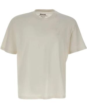 Blauer Logo-Shield Crew-Neck T-Shirt - White