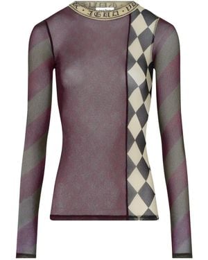 Jean Paul Gaultier Patchwork Long-Sleeves Top - Brown