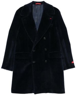 Isaia Double-Breasted Coat - Black