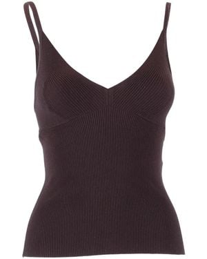 P.A.R.O.S.H. V-Neck Top - Purple